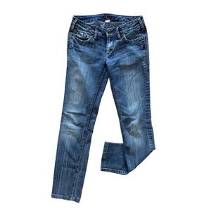 🔥 SILVER JEANS Aiko Slim Low-Rise Jeans Size 28 👖